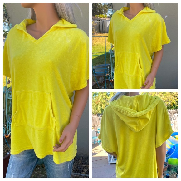 12/14 Ralph Lauren POLO Terry Short Sleeve Sweatshirt Hoodie 🦘Pocket - Picture 10 of 16